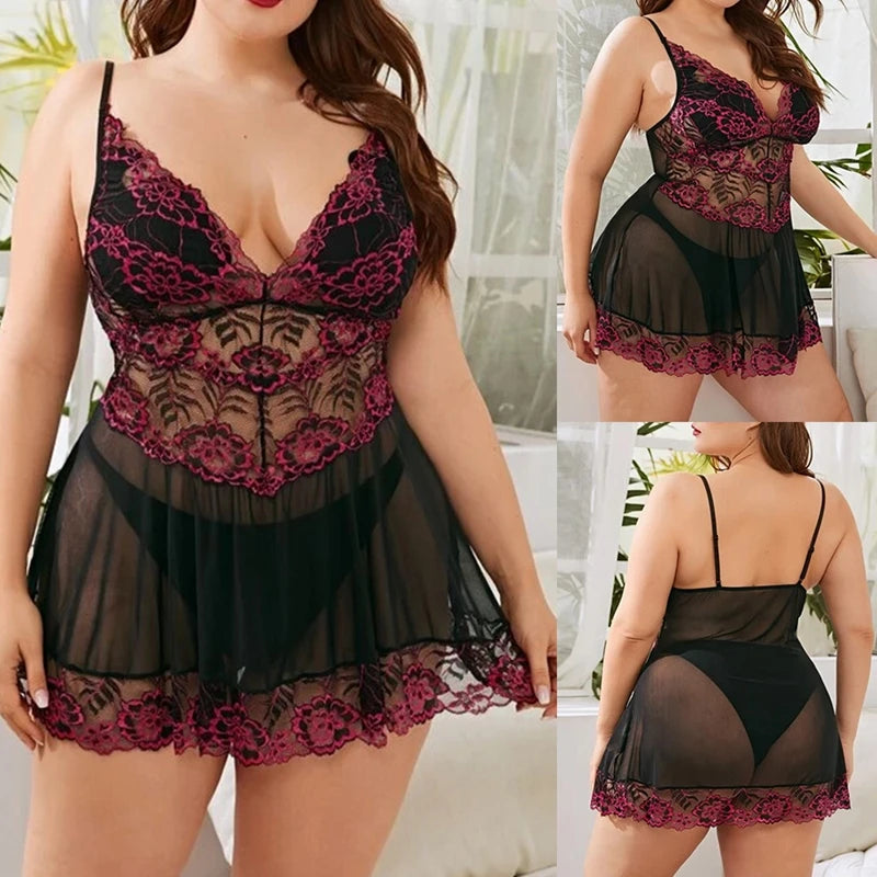 Sexy Lace Sling Pajama Dress for Women